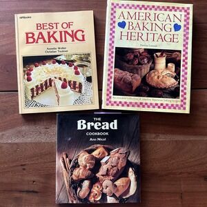 Vintage Baking Cookbook Lot 3 Best Of Baking American Heritage Bread Books‎
